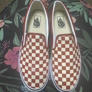 Burnt orange Checkered vans size 11 men’s